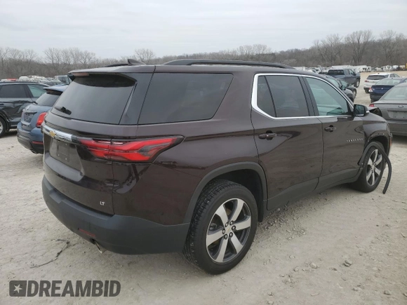 2022 Chevrolet Traverse LT Leather with VIN 1GNERHKW5NJ174425, listed as a Copart auction lot 45005575 with 0 mi miles and Salvage Title. Bid and sale history available at carsss.com. Image 3.