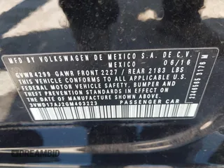 2016 Volkswagen Jetta Sedan 1.8T Sport with VIN 3VWD17AJ2GM403223, listed as a IAAI auction lot 41841464 with 81,541 mi miles. Bid and sale history available at carsss.com. Image 9.