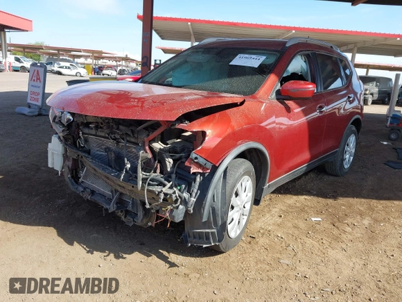 2016 Nissan Rogue S with VIN JN8AT2MT8GW017779, listed as a IAAI auction lot 41969444 with 57,001 mi miles. Bid and sale history available at carsss.com. Image 18.