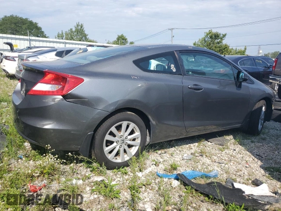 2012 Honda Civic Cpe EX with VIN 2HGFG3B87CH506632, listed as a Copart auction lot 66806854 with 108,463 mi miles and Salvage Title. Bid and sale history available at carsss.com. Image 3.