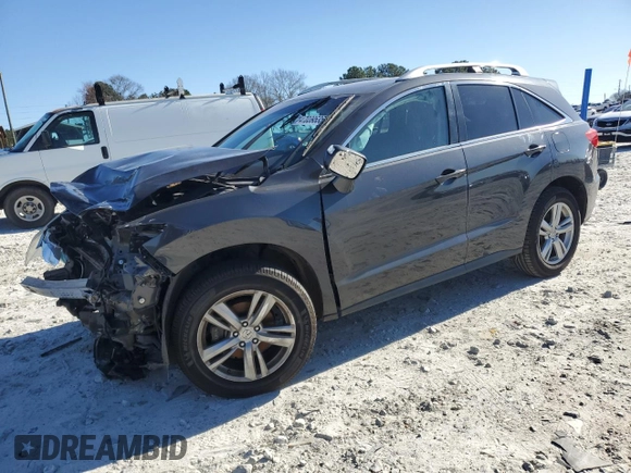 2015 Acura RDX Tech Pkg with VIN 5J8TB3H56FL016124, listed as a Copart auction lot 47039535 with 128,336 mi miles and Salvage Title. Bid and sale history available at carsss.com. Image 1.