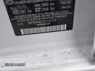2016 Hyundai Elantra SE with VIN 5NPDH4AE1GH742724, listed as a IAAI auction lot 42292433 with 47,017 mi miles and . Bid and sale history available at DreamBid. Image 9.