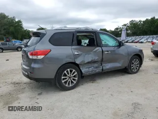 2015 Nissan Pathfinder SV with VIN 5N1AR2MN7FC689601, listed as a Copart auction lot 52215845 with 117,809 mi miles and Salvage Title. Bid and sale history available at carsss.com. Image 3.