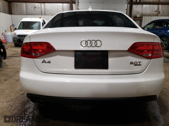 2011 Audi A4 Premium with VIN WAUBFAFL3BA066048, listed as a Copart auction lot 53758365 with 121,373 mi miles and Salvage Title. Bid and sale history available at carsss.com. Image 6.