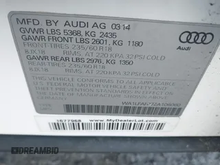 2014 Audi Q5 Premium Plus with VIN WA1LFAFP7EA106060, listed as a IAAI auction lot 41444016 with 106,183 mi miles. Bid and sale history available at carsss.com. Image 9.