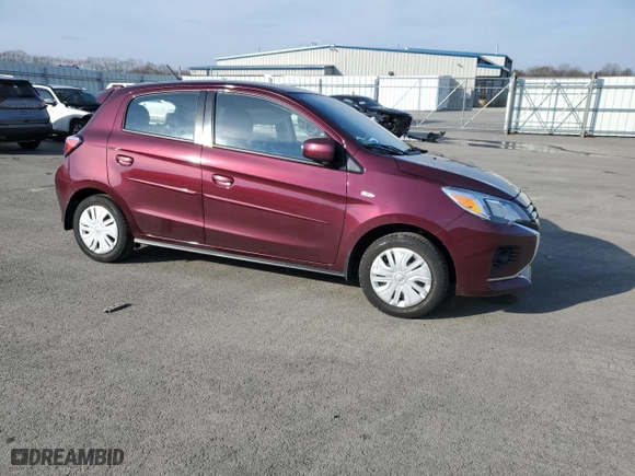 2022 Mitsubishi Mirage ES with VIN ML32AUHJ3NH007160, listed as a Copart auction lot 46468745 with 16913 miles and Non Repairable. Bid and sale history available at carsss.com. Image 4.