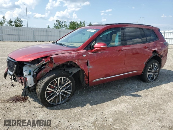 2024 Cadillac XT6 AWD Sport z VIN 1GYKPHRS0RZ724524, wystawiony jako Copart lot #61333185 z przebiegiem 12 799 mil mil oraz Nie do naprawy • Non repairable. Historia ofert i sprzedaży dostępna na DreamBid. Obrazek 1.