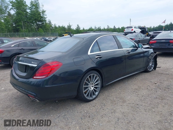 2015 Mercedes-Benz S 550 with VIN WDDUG8FB7FA162558, listed as a IAAI auction lot 42470086 with 104,992 mi miles and . Bid and sale history available at DreamBid. Image 4.