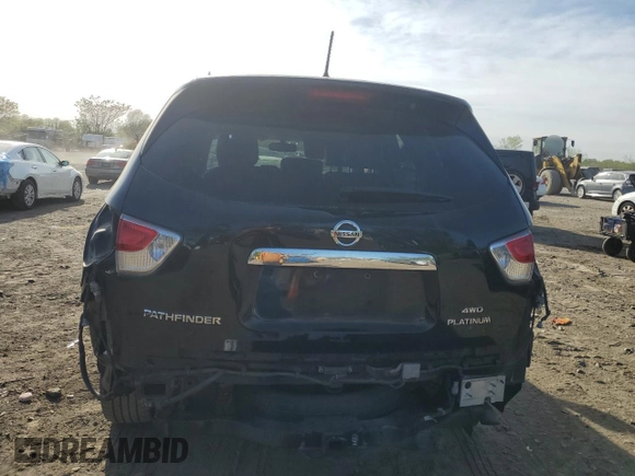 2014 Nissan Pathfinder Platinum with VIN 5N1AR2MM2EC609322, listed as a Copart auction lot 53986575 with 133,062 mi miles and Salvage Title. Bid and sale history available at carsss.com. Image 6.