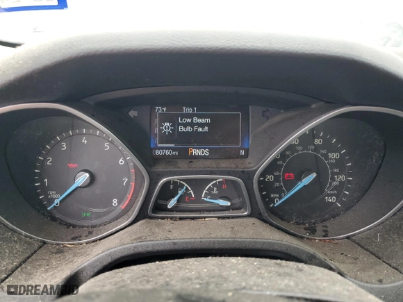 2016 Ford Focus SE with VIN 1FADP3F2XGL383175, listed as a Copart auction lot 51695085 with 80,760 mi miles and Clean Title. Bid and sale history available at carsss.com. Image 9.