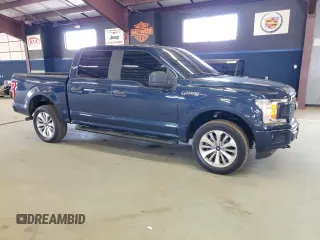 2018 Ford F-150 XL with VIN 1FTEW1E54JFC75495, listed as a Copart auction lot 55773705 with 156,324 mi miles and Clean Title. Bid and sale history available at DreamBid. Image 4.