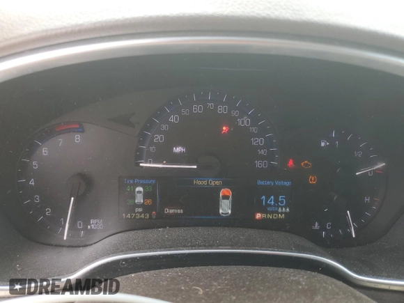 2015 Cadillac SRX Performance Collection with VIN 3GYFNCE38FS571733, listed as a Copart auction lot 54946215 with 147,343 mi miles and Salvage title. Bid and sale history available at DreamBid. Image 9.