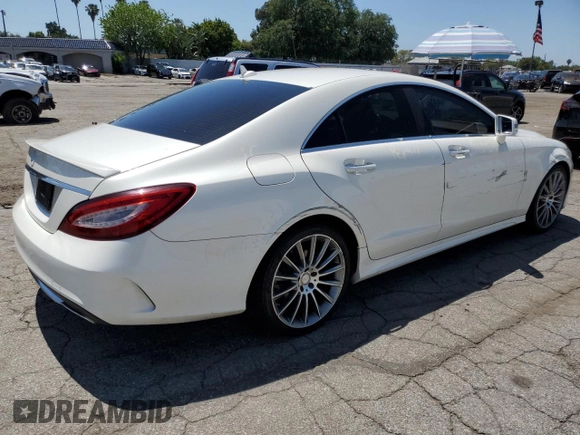 2016 Mercedes-Benz CLS 400 with VIN WDDLJ6FB3GA163242, listed as a Copart auction lot 53742855 with 153,895 mi miles and Salvage title. Bid and sale history available at DreamBid. Image 3.
