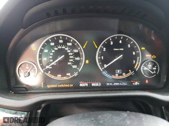 2017 BMW X4 M40i with VIN 5UXXW7C57H0U24914, listed as a Copart auction lot 44800293 with 90,576 mi miles. Bid and sale history available at carsss.com. Image 9.