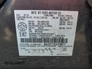 2018 Ford EcoSport SE with VIN MAJ3P1TEXJC248073, listed as a Copart auction lot 58662875 with 58,370 mi miles and Salvage title. Bid and sale history available at DreamBid. Image 12.