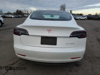 2021 Tesla Model 3 Long Range with VIN 5YJ3E1EB0MF938991, listed as a Copart auction lot 87488384 with Not Provided miles and Salvage Title. Bid and sale history available at carsss.com. Image 6.