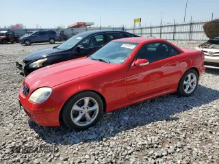 2002 Mercedes-Benz SLK-Class 3.2L with VIN WDBKK65F92F270653, listed as a Copart auction lot 51213975 with 29,772 mi miles and Salvage Title. Bid and sale history available at carsss.com. Image 1.