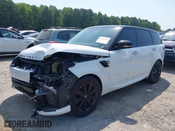 2021 Land Rover Range Rover Sport HST with VIN SALWS2RU3MA753438, listed as a IAAI auction lot 40206318 with 48,222 mi miles. Bid and sale history available at carsss.com. Image 2.