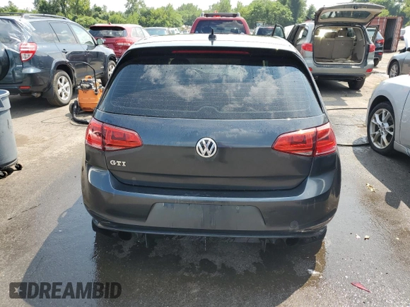 2017 Volkswagen Golf GTI S with VIN 3VW4T7AU4HM073347, listed as a Copart auction lot 67184454 with 76,173 mi miles and Salvage Title. Bid and sale history available at carsss.com. Image 6.