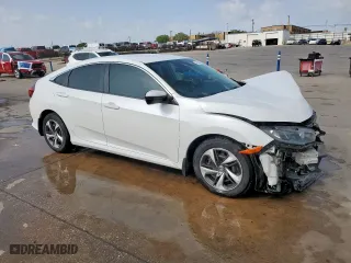 2019 Honda Civic Sedan LX with VIN 19XFC2F68KE005157, listed as a Copart auction lot 51259485 with 63,377 mi miles and Salvage Title. Bid and sale history available at carsss.com. Image 4.