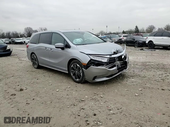 2024 Honda Odyssey Elite with VIN 5FNRL6H99RB036997, listed as a Copart auction lot 85780134 with 6,813 mi miles and Salvage Title. Bid and sale history available at carsss.com. Image 11.