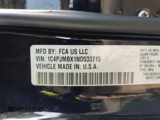 2022 Jeep Cherokee Trailhawk with VIN 1C4PJMBX1ND533715, listed as a IAAI auction lot 42041057 with 65,487 mi miles and . Bid and sale history available at DreamBid. Image 9.