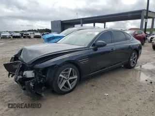 2024 Genesis G80 2.5T with VIN KMTGA4SC6RU227422, listed as a Copart auction lot 74875034 with 14,575 mi miles and Salvage Title. Bid and sale history available at DreamBid. Image 1.