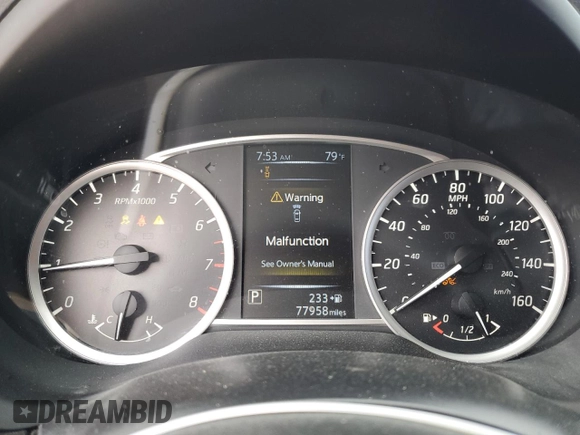 2018 Nissan Sentra SR with VIN 3N1AB7AP2JY341171, listed as a Copart auction lot 55087035 with 77,958 mi miles and Salvage Title. Bid and sale history available at DreamBid. Image 9.