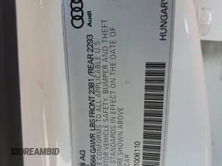 2017 Audi A3 Sedan Premium Plus with VIN WAUJ8GFF7H1006110, listed as a Copart auction lot 57037504 with 176,660 mi miles and Salvage Title. Bid and sale history available at carsss.com. Image 12.
