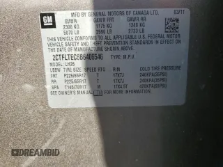 2011 GMC Terrain SLE-2 с VIN 2CTFLTEC6B6406546, выставлен на аукционе Copart как лот 56578074 с пробегом 169 690 миль миль и Списание • Salvage title. История ставок и продаж доступна на DreamBid. Изображение 13.