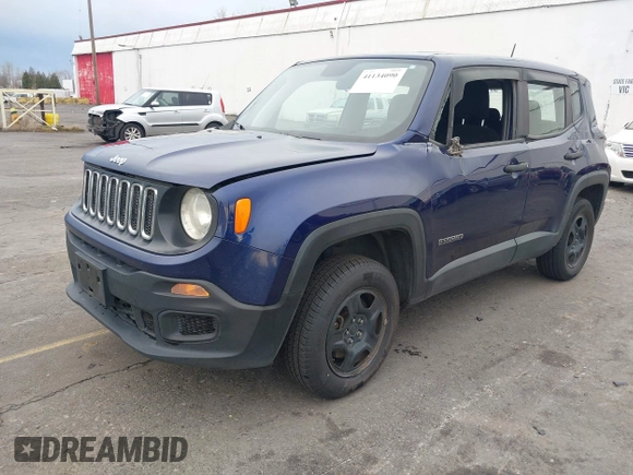 2018 Jeep Renegade Sport with VIN ZACCJBAH9JPJ00875, listed as a IAAI auction lot 41134090 with 127,574 mi miles and . Bid and sale history available at DreamBid. Image 6.