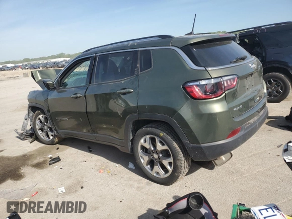 2020 Jeep Compass Limited with VIN 3C4NJDCB0LT155968, listed as a Copart auction lot 55809245 with Not provided miles and Salvage title. Bid and sale history available at DreamBid. Image 2.