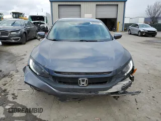 2020 Honda Civic Sedan LX with VIN 19XFC2F68LE215226, listed as a Copart auction lot 50293485 with 57,763 mi miles and Salvage Title. Bid and sale history available at carsss.com. Image 5.