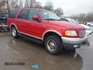 1999 Ford Expedition XLT z VIN 1FMPU18L6XLC38107, wystawiony jako IAAI lot #41779634 z przebiegiem 126 216 mil mil oraz . Historia ofert i sprzedaży dostępna na DreamBid. Obrazek 1.