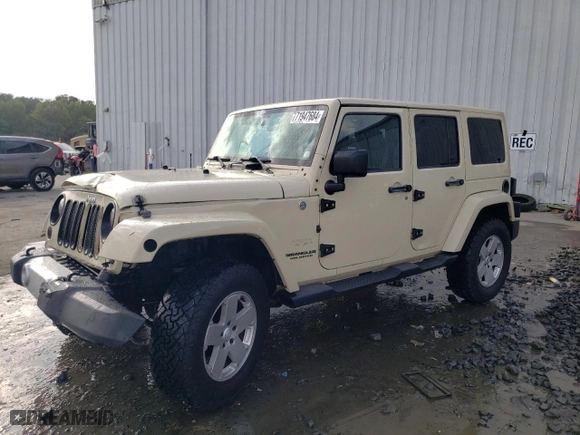 2011 Jeep Wrangler Unlimited Sahara with VIN 1J4BA5H19BL593658, listed as a Copart auction lot 71947684 with 122,323 mi miles and Salvage Title. Bid and sale history available at carsss.com. Image 1.