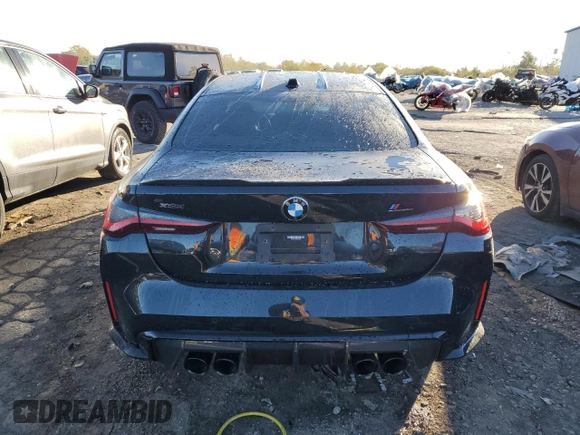 2024 BMW M4 Competition xDrive with VIN WBS43AZ03RCN56860, listed as a Copart auction lot 75937104 with 0 mi miles and Salvage Title. Bid and sale history available at carsss.com. Image 6.