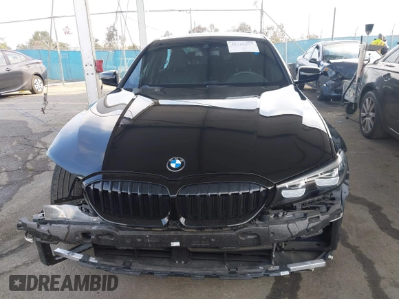 2020 BMW 3 Series 330i with VIN WBA5R1C07LFH37243, listed as a IAAI auction lot 42129217 with 22,767 mi miles. Bid and sale history available at carsss.com. Image 13.