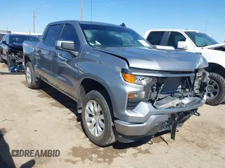 2024 Chevrolet Silverado 1500 Custom with VIN 1GCPABEK0RZ142259, listed as a IAAI auction lot 41725468 with 47,292 mi miles and . Bid and sale history available at DreamBid. Image 1.