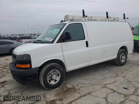 2019 Chevrolet Express Cargo with VIN 1GCWGAFP9K1367606, listed as a Copart auction lot 87336624 with 98,989 mi miles and Clean title. Bid and sale history available at DreamBid. Image 1.