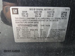 2014 GMC Sierra 1500 SLE z VIN 1GTV2UEH9EZ314965, wystawiony jako Copart lot #57174485 z przebiegiem 100 292 mil mil oraz Czysty tytuł • Clean title. Historia ofert i sprzedaży dostępna na DreamBid. Obrazek 12.