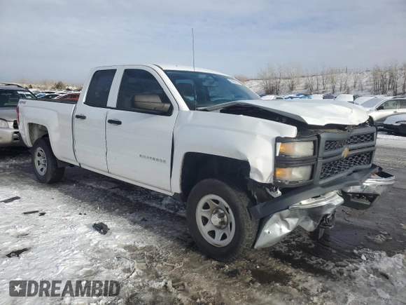 2014 Chevrolet Silverado 1500 Work Truck with VIN 1GCVKPEH3EZ160285, listed as a Copart auction lot 58095964 with 106,968 mi miles and Salvage Title. Bid and sale history available at DreamBid. Image 4.