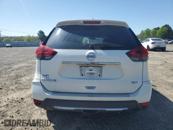 2017 Nissan Rogue SV with VIN 5N1AT2MT2HC887215, listed as a Copart auction lot 52253345 with 80,500 mi miles and Salvage Title. Bid and sale history available at carsss.com. Image 6.