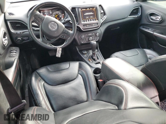 2019 Jeep Cherokee Trailhawk Elite with VIN 1C4PJMBX7KD360617, listed as a Copart auction lot 45765245 with 58,229 mi miles and Salvage Title. Bid and sale history available at carsss.com. Image 8.
