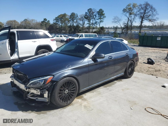 2016 Mercedes-Benz C-Class C 300 Luxury with VIN 55SWF4KB6GU111094, listed as a Copart auction lot 50153255 with 151,302 mi miles and Salvage Title. Bid and sale history available at carsss.com. Image 1.