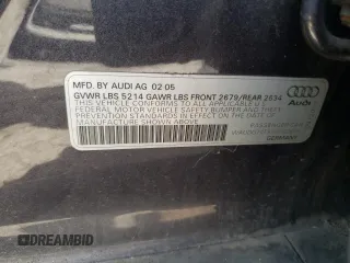 2005 Audi A6 with VIN WAUDG74F85N102609, listed as a Copart auction lot 59572414 with 174,527 mi miles and Salvage Title. Bid and sale history available at carsss.com. Image 12.