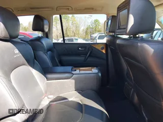 2011 Infiniti QX56 7-passenger with VIN JN8AZ2NF3B9503608, listed as a IAAI auction lot 41875603 with 215,051 mi miles. Bid and sale history available at carsss.com. Image 8.