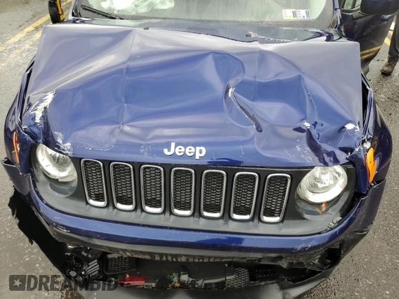 2017 Jeep Renegade Latitude with VIN ZACCJBBB5HPF79240, listed as a Copart auction lot 60399975 with 65,242 mi miles and Salvage title. Bid and sale history available at DreamBid. Image 11.