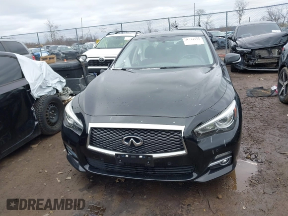 2017 Infiniti Q50 2.0t Premium with VIN JN1CV7AR0HM681837, listed as a IAAI auction lot 41724953 with 55,178 mi miles. Bid and sale history available at carsss.com. Image 12.