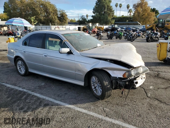 2003 BMW 5 Series 530iA with VIN WBADT634X3CK28257, listed as a Copart auction lot 82354644 with 0 mi miles and Salvage Title. Bid and sale history available at carsss.com. Image 4.