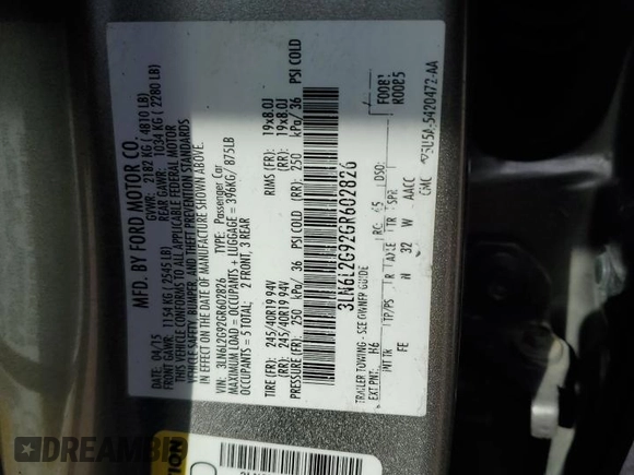 2016 Lincoln MKZ with VIN 3LN6L2G92GR602826, listed as a Copart auction lot 52597665 with 86,281 mi miles and Clean Title. Bid and sale history available at carsss.com. Image 12.